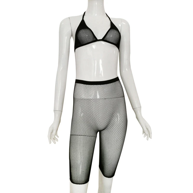 Новинка сексуальное нижнее белье в сеточку на бедрах комплект из топа и