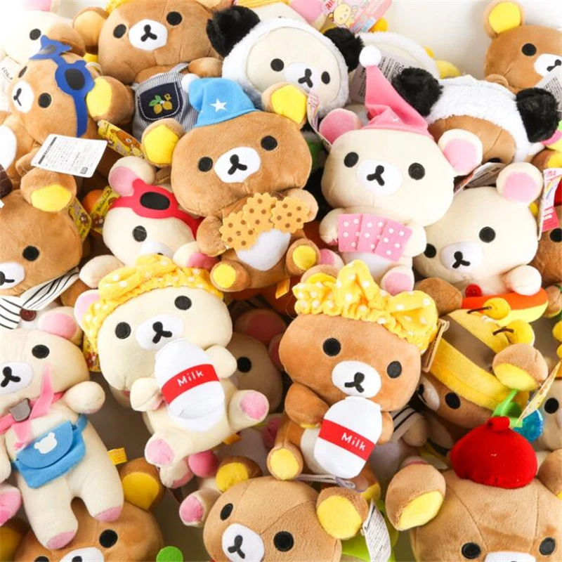 10 шт./лот смешанные стили Медведь Rilakkuma, плюшевый игрушка, Свадебные/вечерние/компания юбилей рекламные Rilakkuma Медведь Подарки Игрушка - Цвет: 10 pieces Mixed
