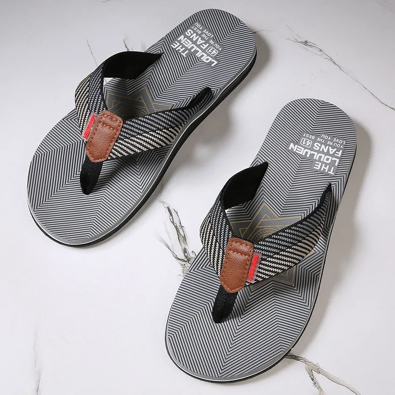 

Designer Famous Brand Casual Men's Summer Shoes Flat Sandals Bathroom Trend Comfortable Soft Simplicity Wear-resistant Home