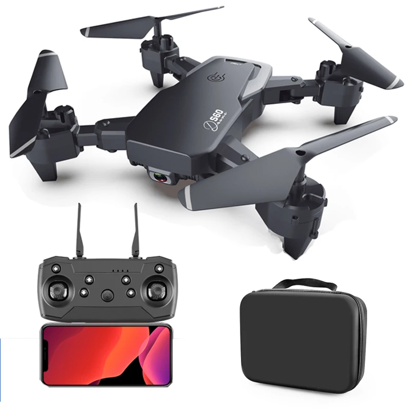 

1080P WiFi FPV Dual Camera Drone RC Drone 4k HD Wide Angle Camera S60 RC Quadcopter Long Flight Time Smart Follow RC Helicopter