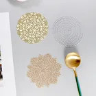 Коврик из ПВХ с отверстиями в виде снежинок, подставка под горшок, коврик для журнальных столов, посуда, подставки для чашек, Рождественское украшение, кухонные аксессуары