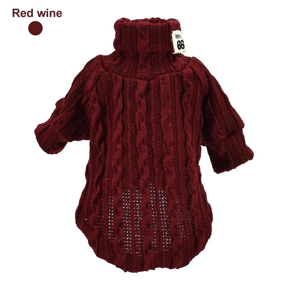 Pet Dog Sweater Cat Turtleneck Sweater Winter Warm Knitted Dog Clothes Small Dogs Clothing Puppy Coat Pet Wearing Products