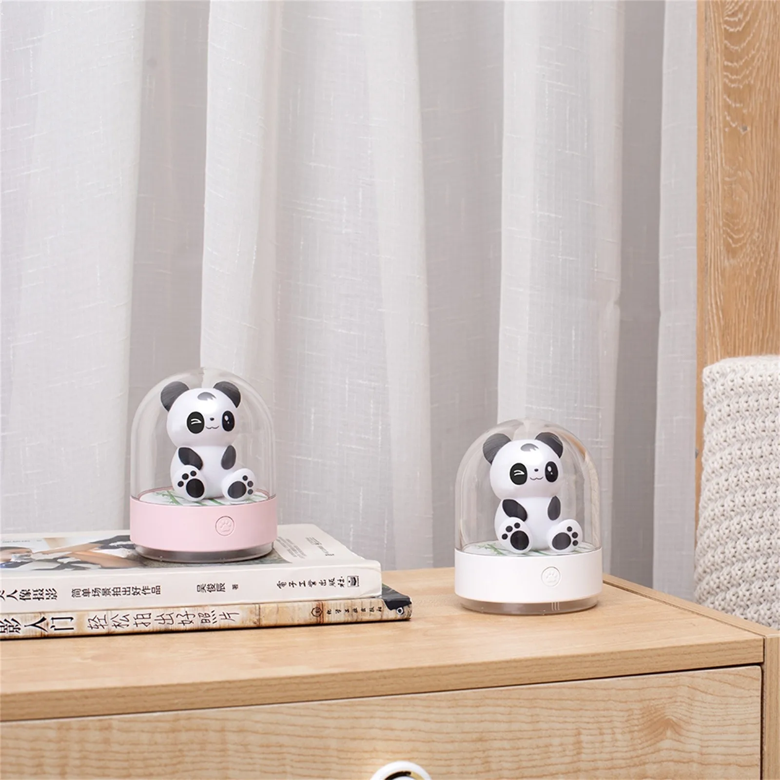 

LED Night Light Cute Pandas Lamp Changeable 7 Color Birthday Gift for Kids Kawaii Room Bedroom Ramadan Decor Neon Lamp