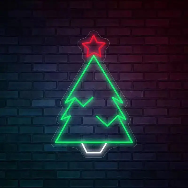 “Christmas Trees” 12V Neon Sign Custom Neon Light Sign Led Custom Light Neon Home Room Wall Decoration Ins shop decor