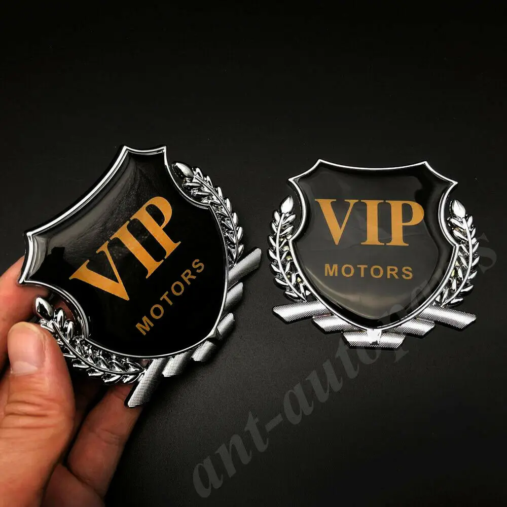 2x металлические VIP MOTORS класса люкс JDM JP багажник автомобиля эмблема на окно бейджи