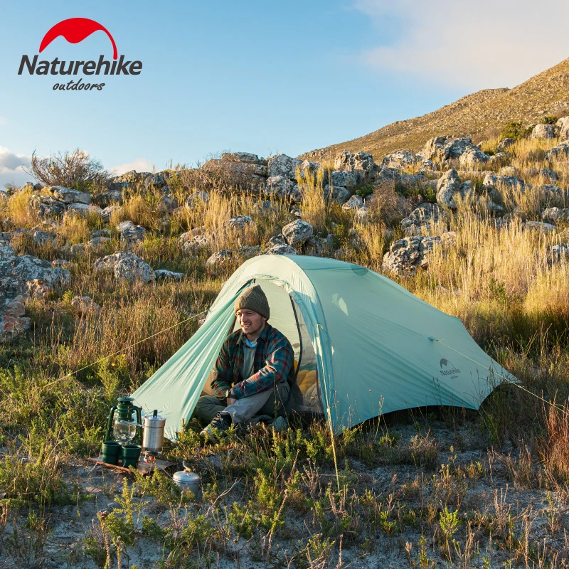 Naturehike Новый Кемпинг-2 сверхлегкий открытый тент 20D водонепроницаемый PU3000 + цвет Ase