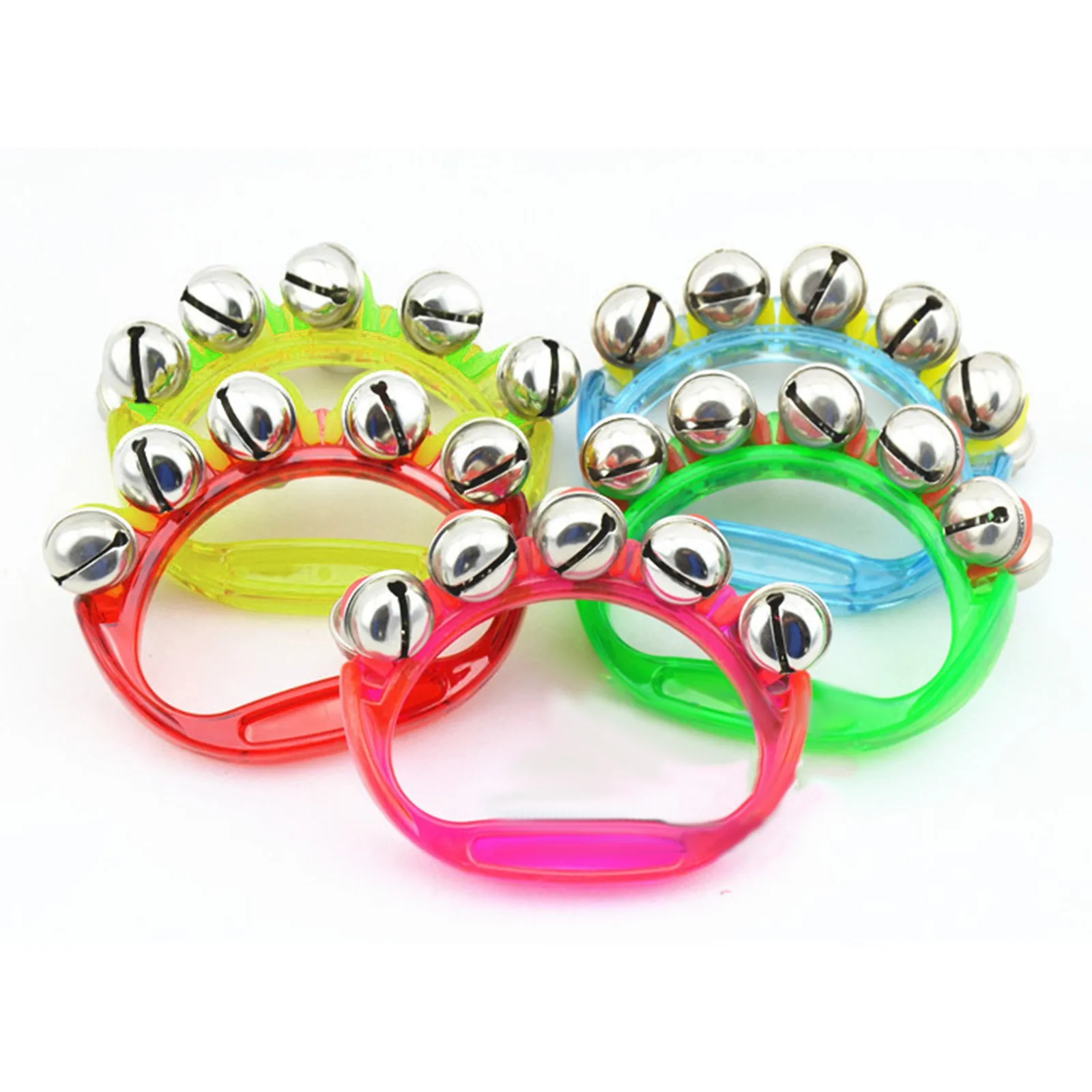 

1pc Plastic Musical Instruments Toys Color Half Circle Hand Bell Skin Five Bells Xylophone Children Kids Baby Musical Funny Toys