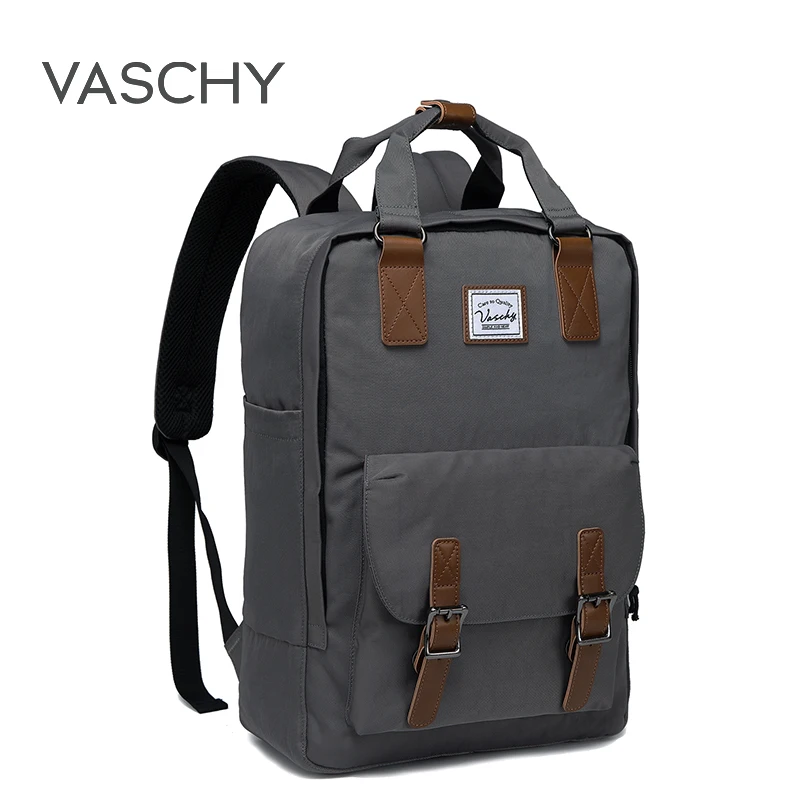 VASCHY Women Backpack Casual 15 inch Laptop Backpack for Women Water Resistant Designer Top Quality Rucksack School Knapsack