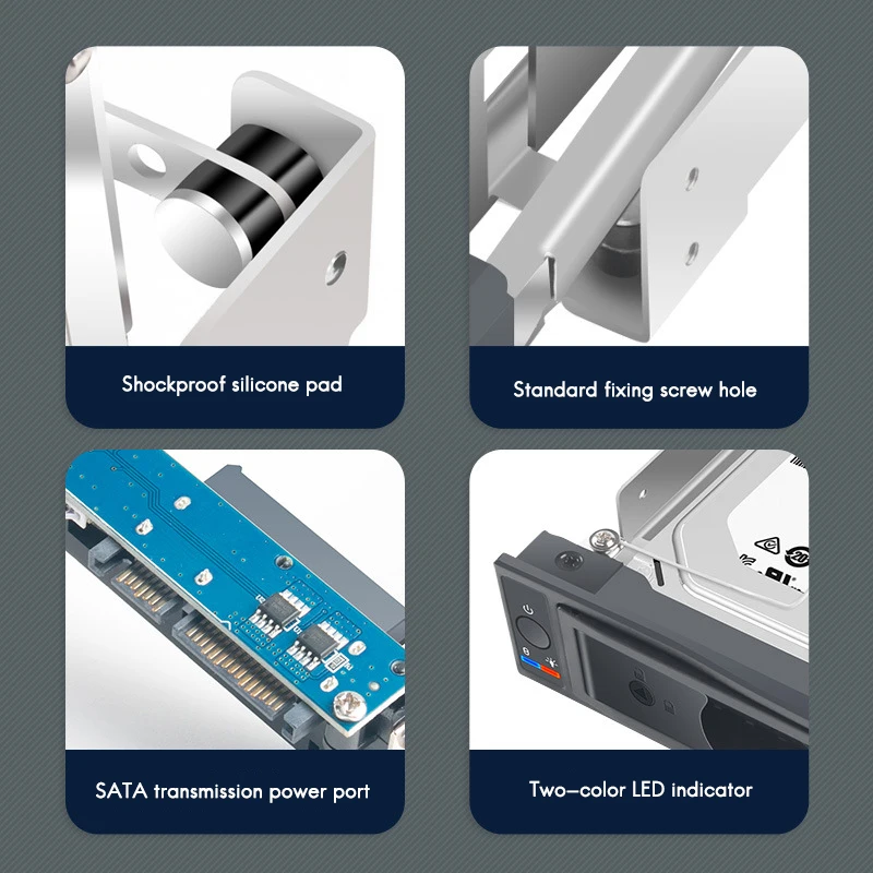 

MAIWO M002 Hard Disk Extraction Rack 3.5-Inch Serial Port SATA Hard Disk Desktop Optical Drive Bit Hard Disk Tray Extraction Box