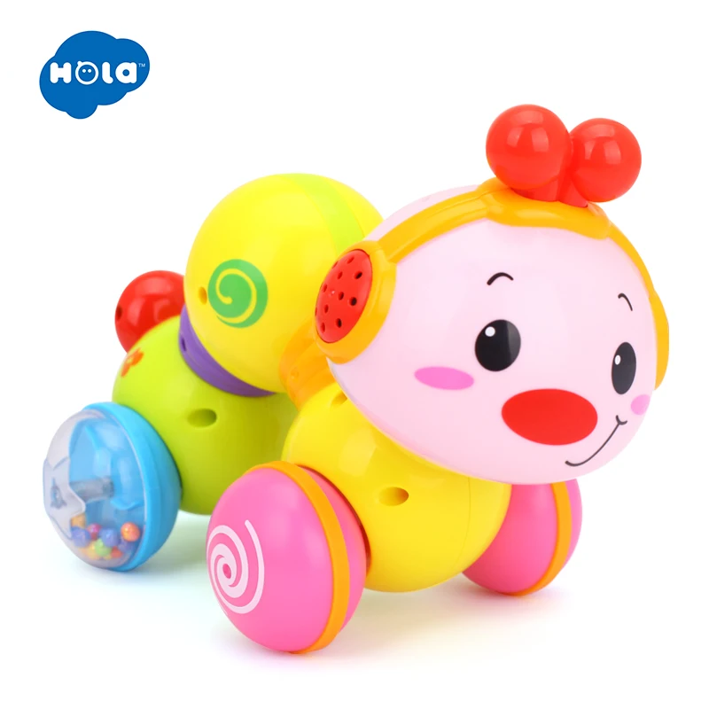 HOLA TOYS 997 бегущий червь прекрасный музыкальный Brinquedos Bebe пресс функция с музыкой и