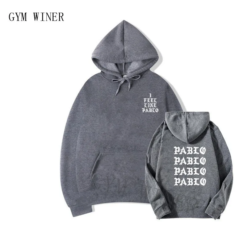 

2020 Fashion white sweatshirts men funny letter hoodies i feel like pablo hoodie sweatshirt hip hop pullover hoody sweatshirt