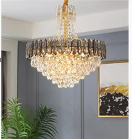 modern crystal pendant light round indoor luxury pendant lamps for living room foyer restaurant hotel bar hanging light fixtures