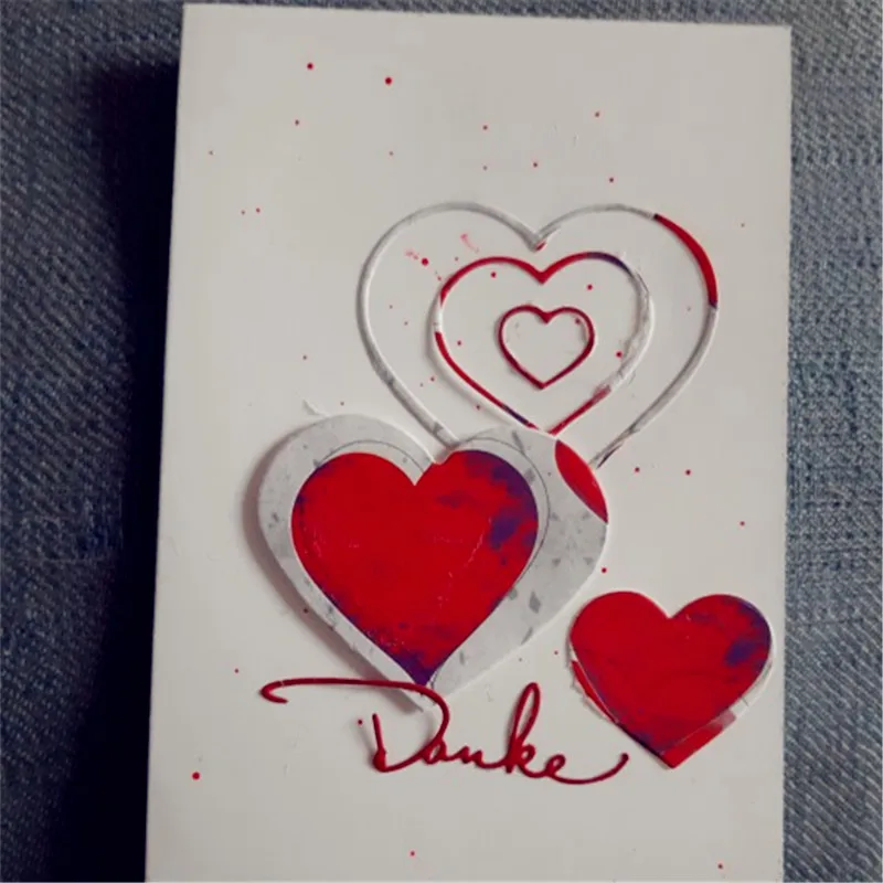 Кольцо в форме сердца металлические трафареты для пресс формы DIY Скрапбукинг