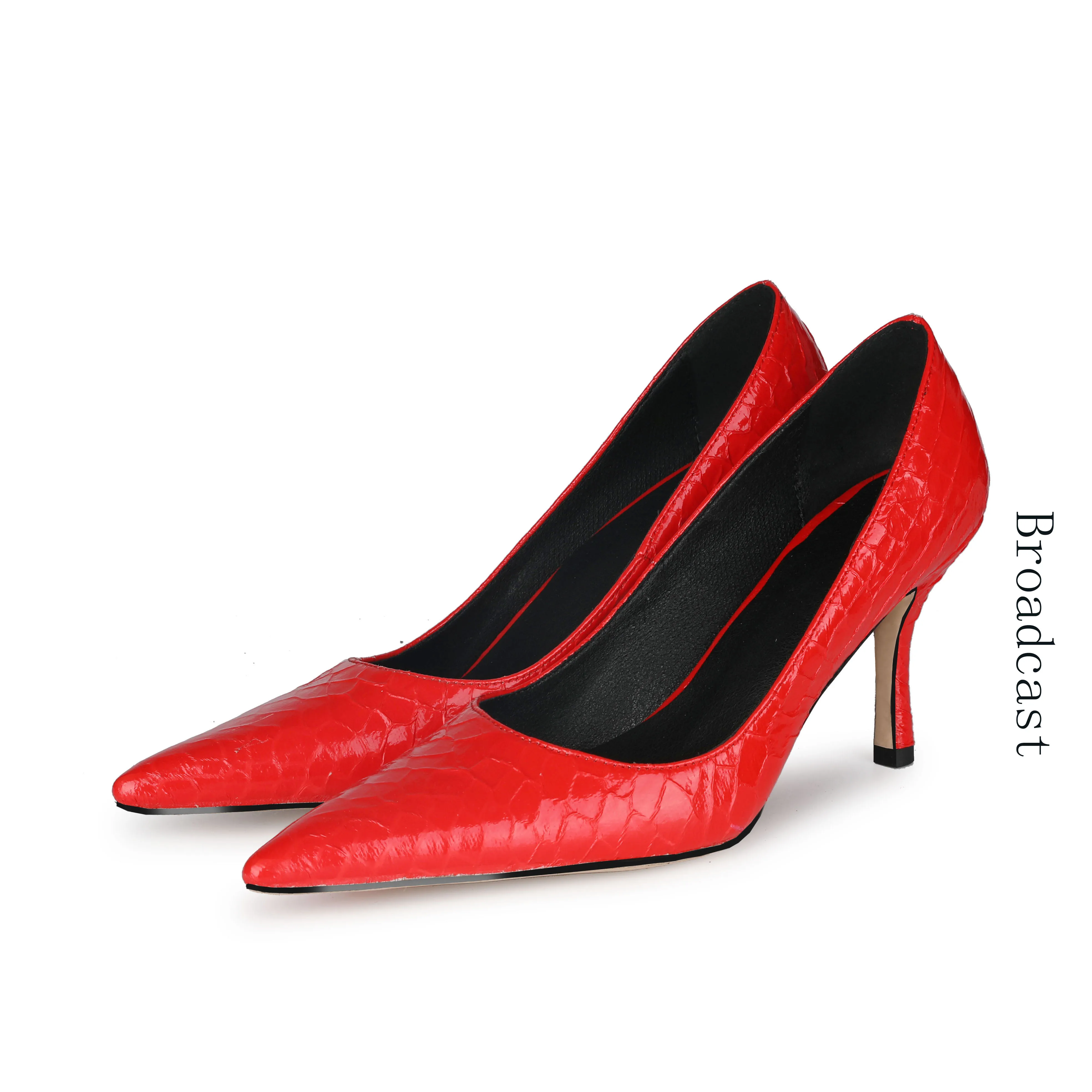 Broadcast Spring and summer  womens shoes 2022 new style PU fashion pointed toe stiletto womens single shoes wedding shoes