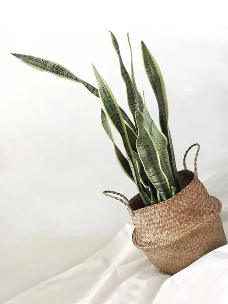 Новые корзины из ротанга Складная плетеная ручка круглый натуральный морской