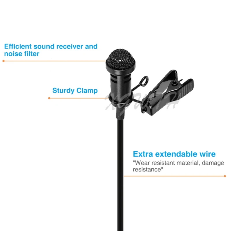 Петличный мини микрофон с зажимом петличный фантомным питанием 3 штырьковых