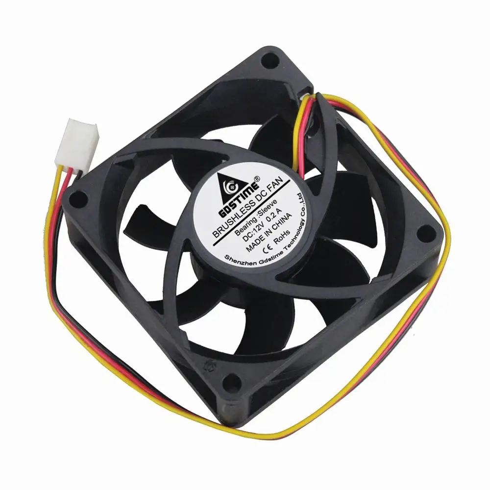 1 шт. бесшумный вентилятор для компьютера 70x70x25 мм 12 В|dc fan 12v|fan 12vdc |