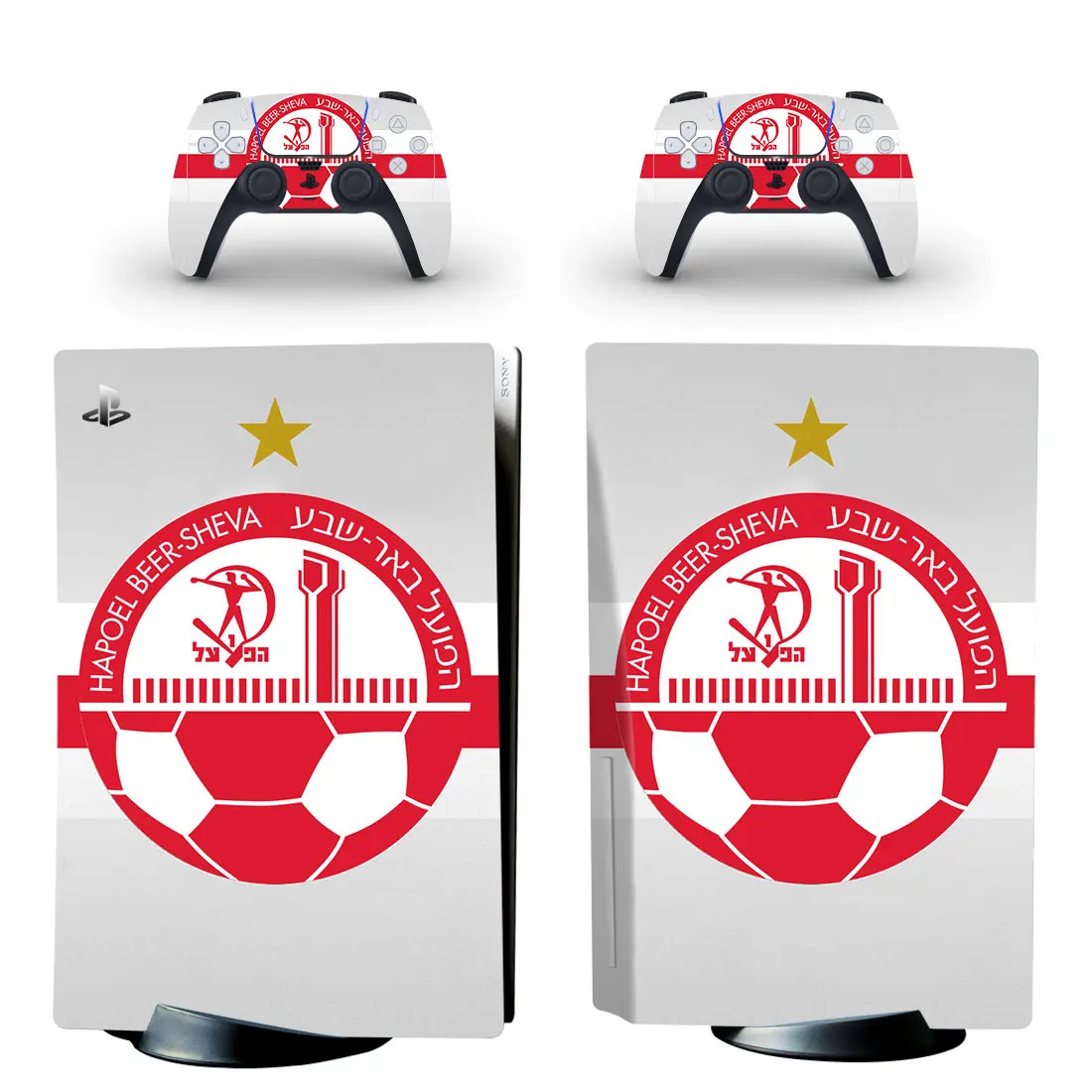

Наклейка Hapoel Beer Sheva PS5 для консоли PlayStation 5 и 2 контроллера