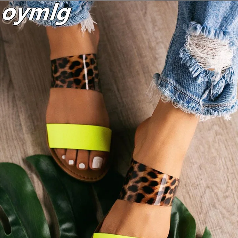 Женская обувь на плоской подошве Тапочки с украшениями в виде кристаллов ремень