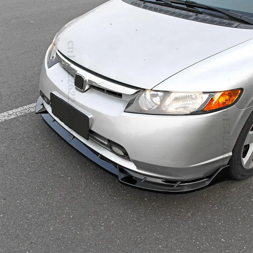 front bumper lip lower chin spoiler deflector protector exterior part for honda civic 8th 2005 2006 2007 2008 2009 2010 2011 free global shipping