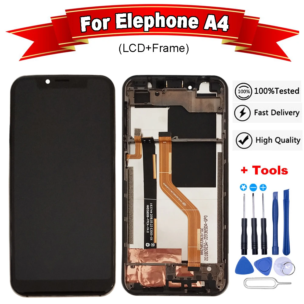 ЖК-дисплей 5 85 дюйма для Elephone A4 / Pro + сенсорный экран дигитайзер в сборе Сменные