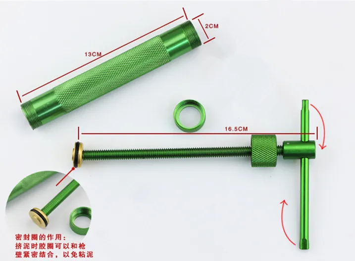 Вращающаяся выжималка из нержавеющей стали грязевой экструдер пистолет сделай