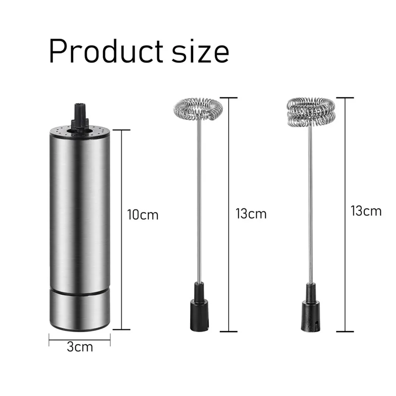Электрический молочной пены Кофе Блендер 2 венчик для взбивания молока