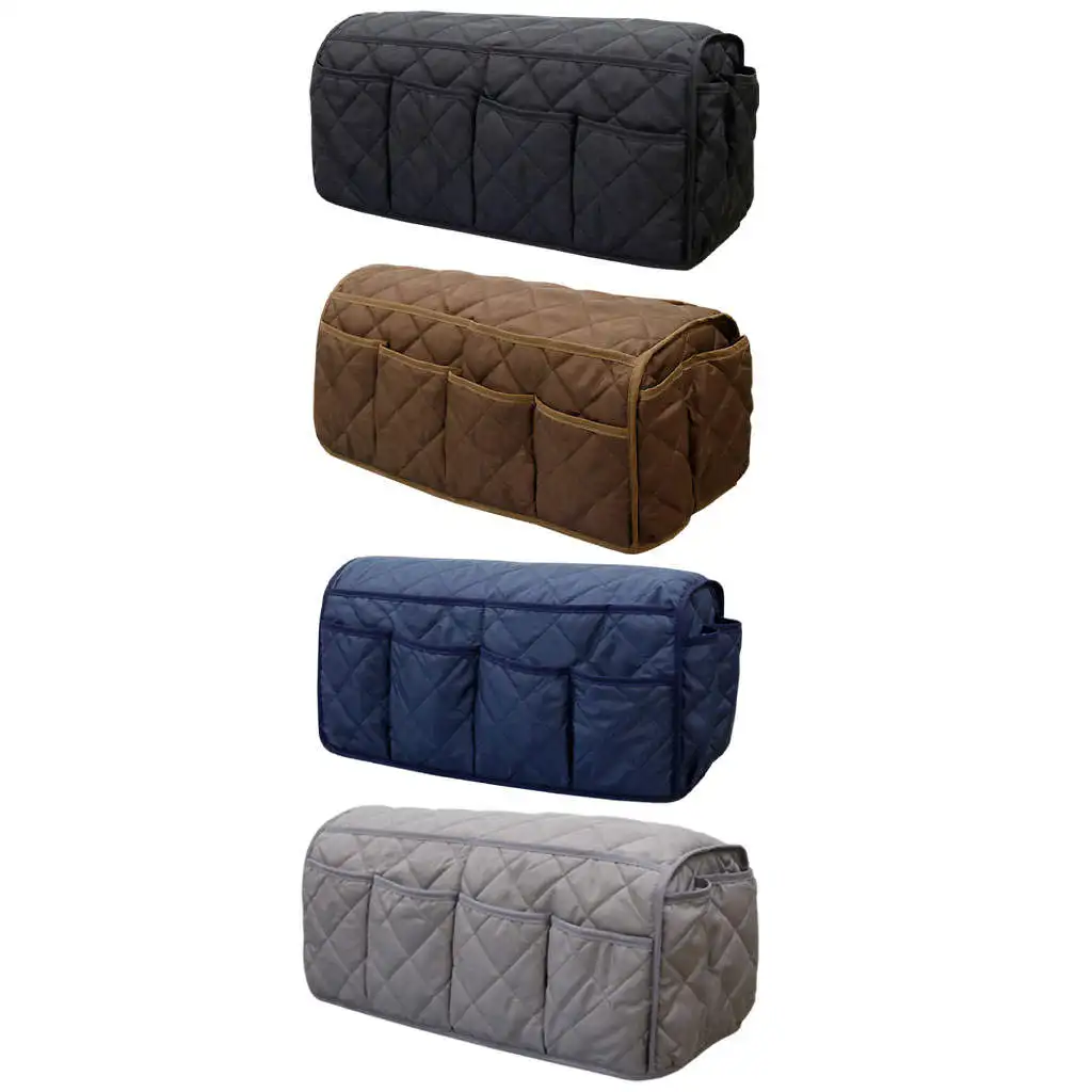 

Household Sofa Armrest Organizer Space Saving Multifunctional Remote Control Holder for iPad Magazine Phone Tablet Pen