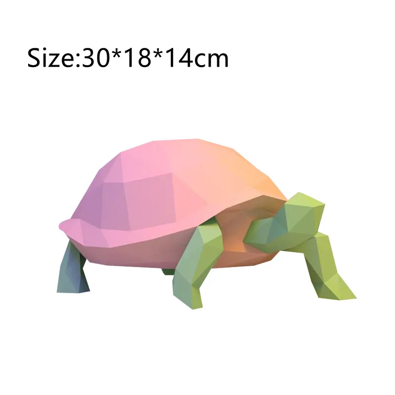 

30CM 3D Tortoise Paper Model DIY Manual Creative Home Decorations Wall Decor Hand Made Lovely Animal Paper Craft Gift Adult Toys