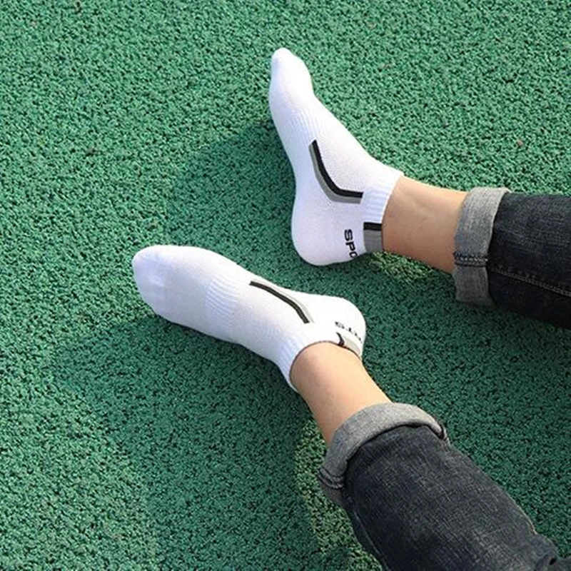 Модные летние мужские спортивные носки короткие для бега уличные Дышащие