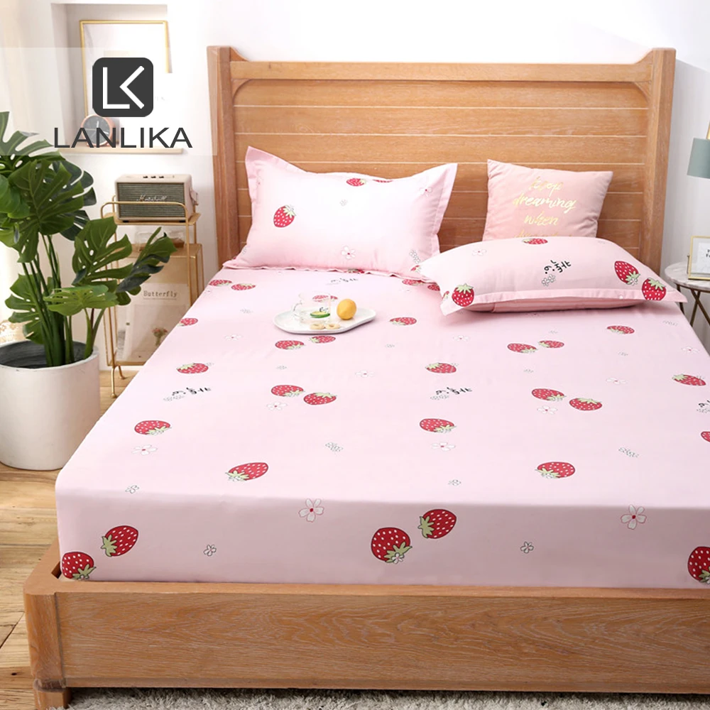 Parkshin 1 шт. Клубничные простыни для матраса на резинке с резиновым листом
