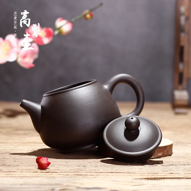Yixing Zisha чайник чистая ручная работа сырая руда Zhu Ni Высокая груша горшок маленький