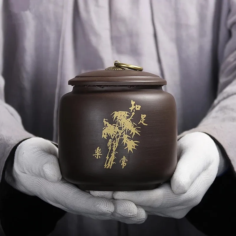 

Китайский Фиолетовый Глиняный чай, банка Tieguanyin, контейнеры для путешествий, чайный пакет, коробка для хранения, портативный герметичный чай...