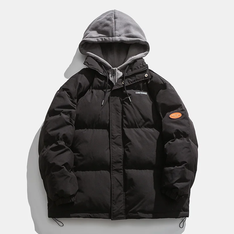

Winter Hooded Jacket Mens Parkas Thicken Warm Coat Mens Stand Collar Jackets Hoodies Parka Coat Women Fashion New Streetwear