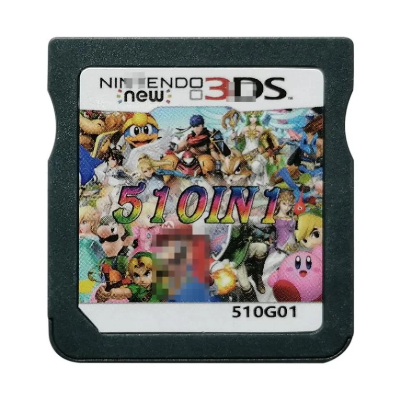 

510 In 1 Compilation Video Game Cartridge Card For Nintendo DS 3DS 2DS Super Combo Multi Cart