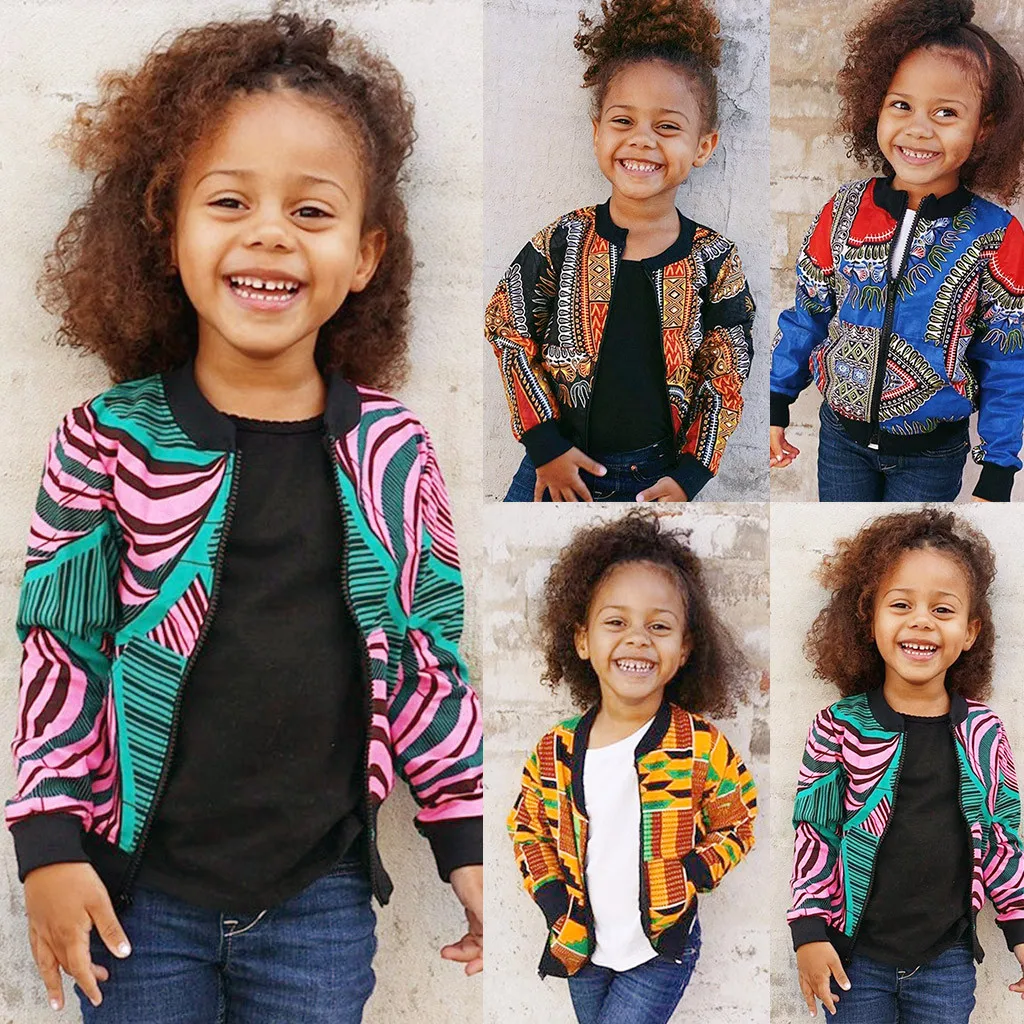 baby girl winter coat Toddler Boy Autumn Dashiki African Windproof Children Coat Long Sleeve Warm Outwear kids jacket for Girls | Детская