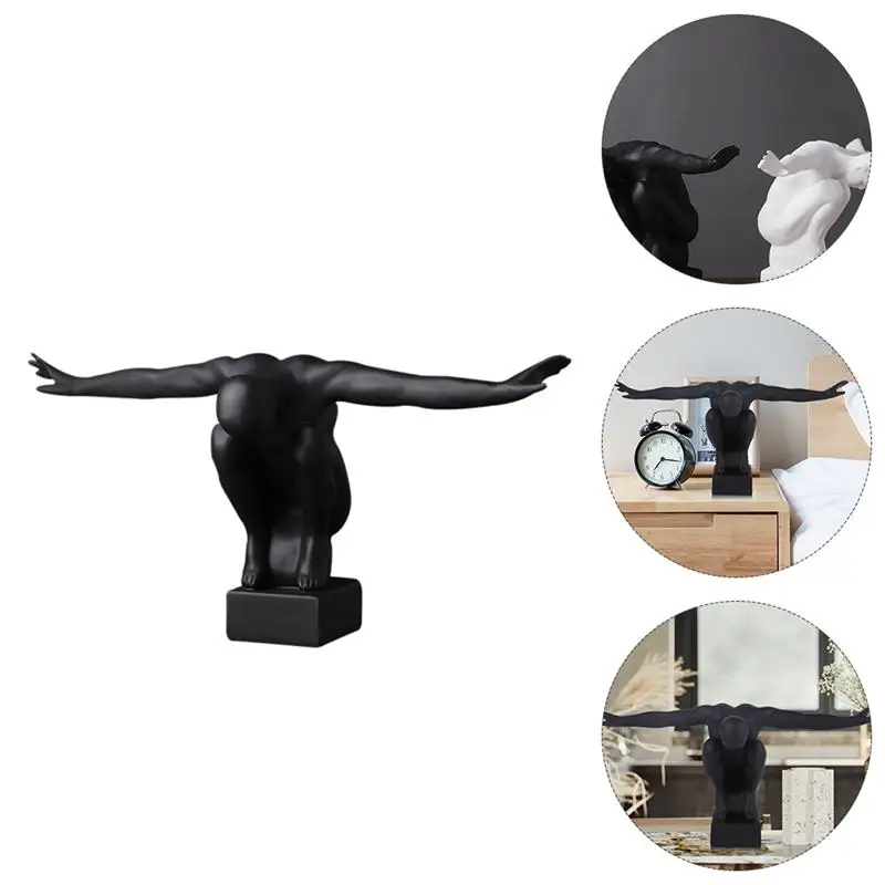 

1Pc Resin Sculpture Statue Durable Decorative Fine Novel Figurine Resin Craft Decoration
