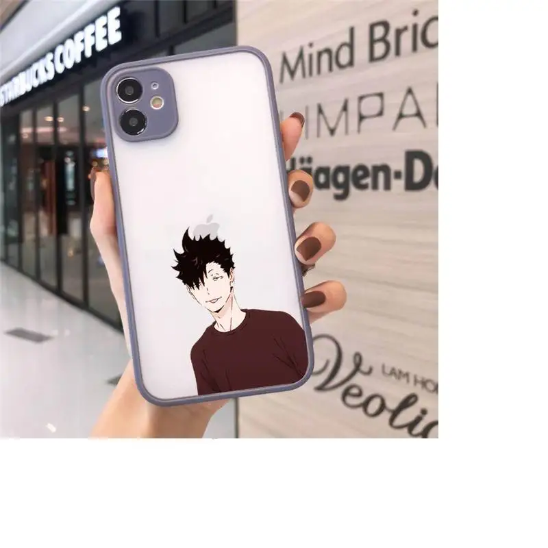 

Haikyuu Kuroo Tetsurou volleyball anime Phone Cases matte transparent For iphone 7 8 11 12 plus mini x xs xr pro max cover