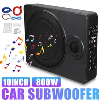 800w 10 12v car amplifier subwoofer car audio slim under seat active subwoofer bass speaker car subwoofers woofer
