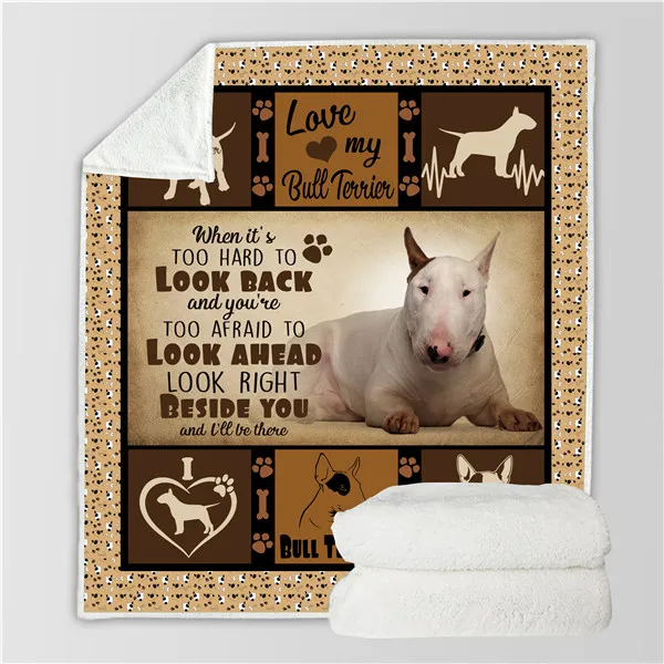 

SOFTBATFY Love My Dog Fleece Throw Blanket Sofa Bedding Blankets Drop Ship