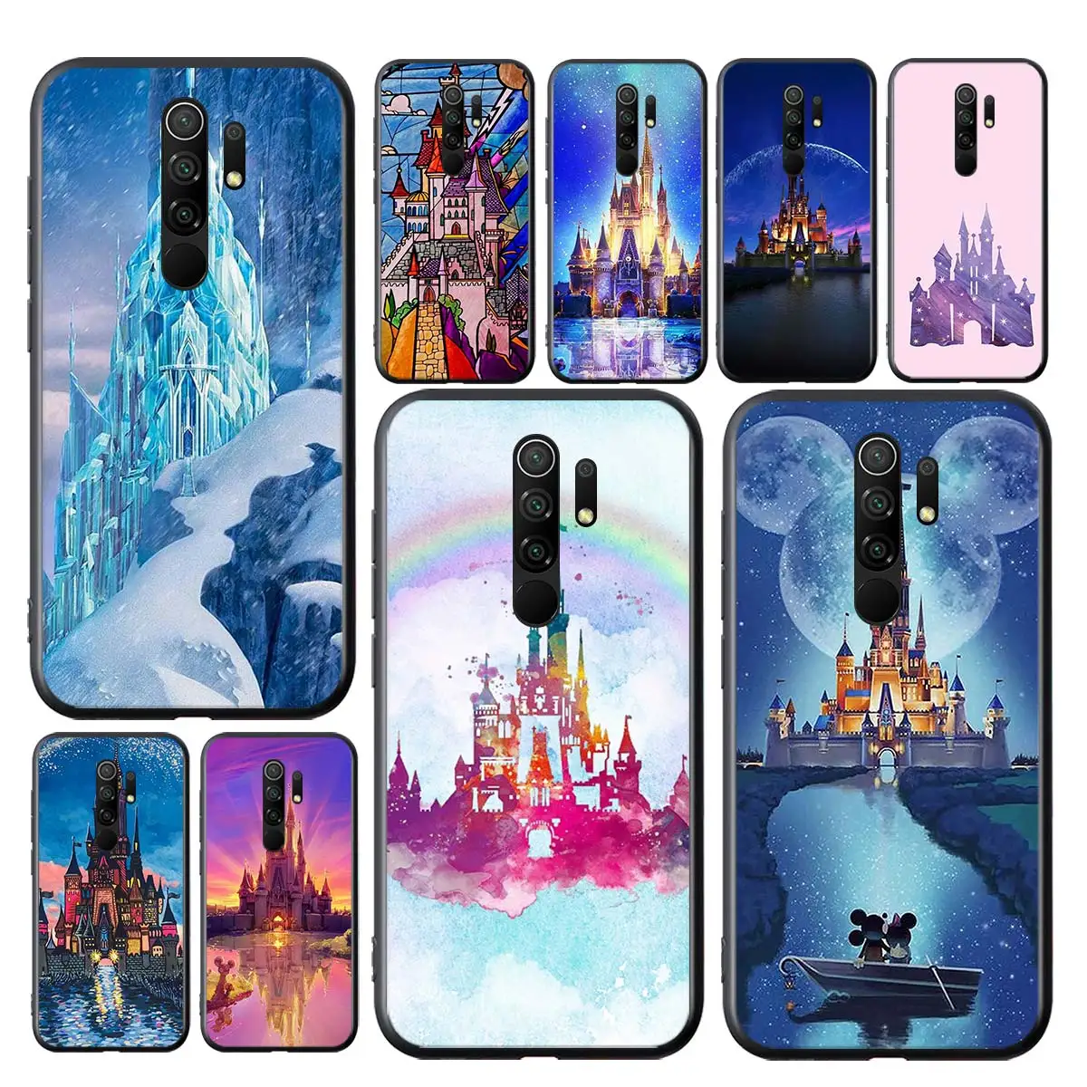 

Disney Castle For Xiaomi Redmi S2 Y2 6 6A 5 5A 4X 9i 9T 9A 9C 9 8A 8 GO 7 7A Prime Pro Plus Black Soft Phone Case