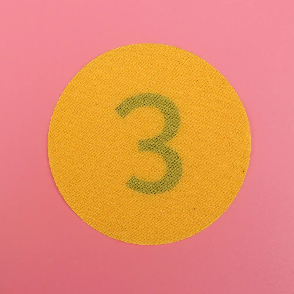 

30Pcs Number Carpet Markers Round Colorful Nylon Positioning Stickers Educational Game Supplies for Teachers Children (6 Col
