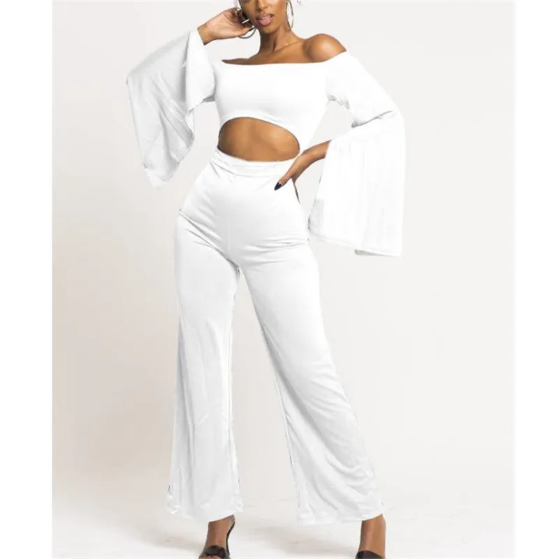 

Autumn Spring Style Long Sleeve Slim Jumpsuit 2021 Rompers New Women Off Shoulder Zippers Bodycon Sports Jumpsuit Long Trousers