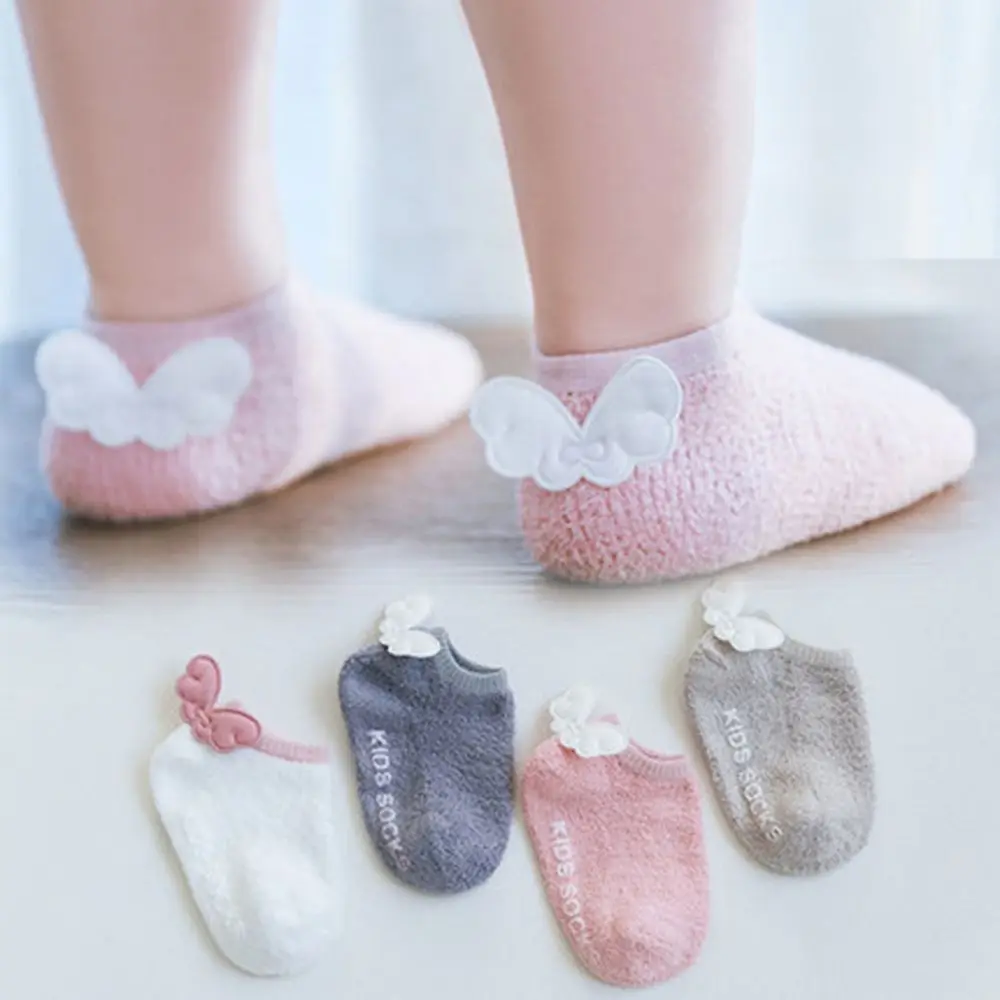 Симпатичные детские носки кораллового цвета флисовые рождественские осень зима