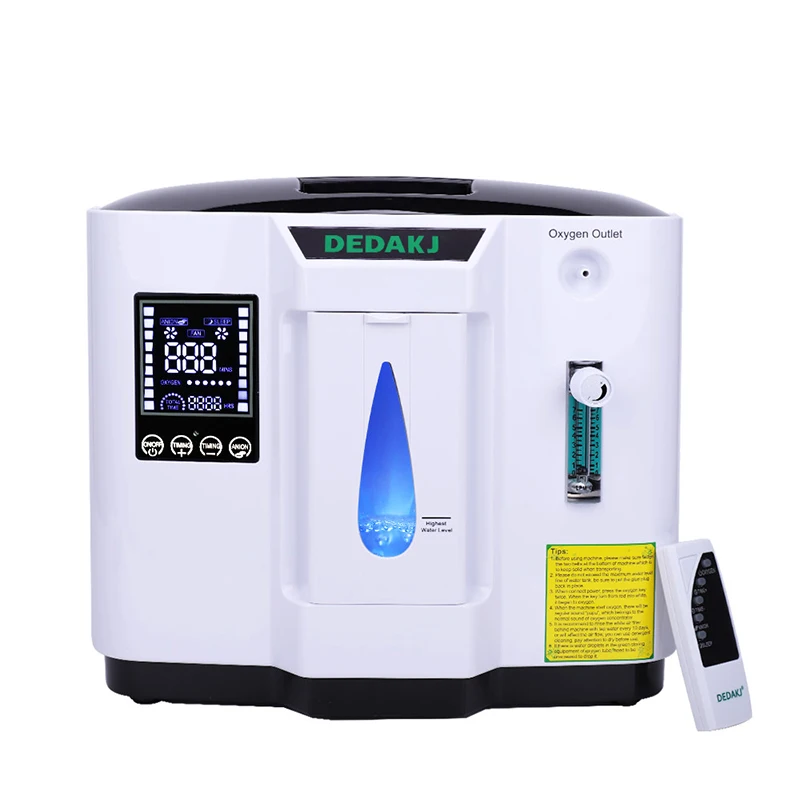 

DEDAKJ DE-1A 1L-7L Portable Oxygene Concentrator Machine Manual Adjusted High Concentration Home Care Oxygen Generator EF