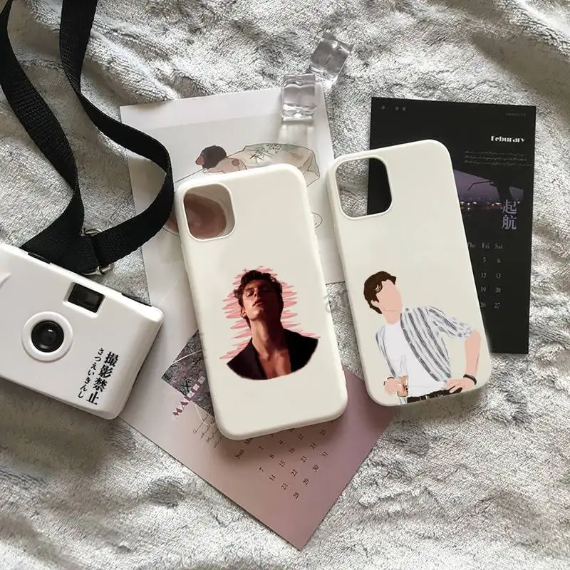 

Shawn mendes Canadian singer Phone Case Candy Color for iPhone 6 7 8 11 12 s mini pro X XS XR MAX Plus