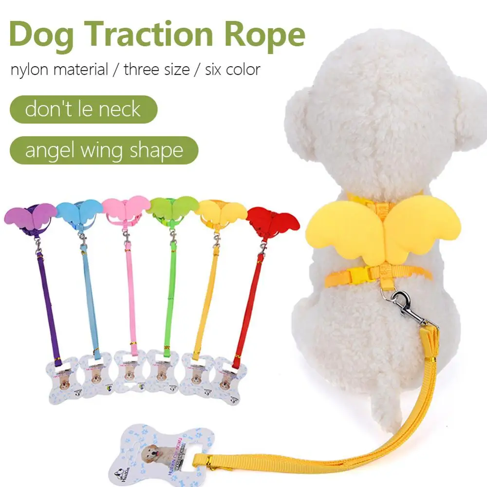 Жилет Регулируемый однотонный из полиэстера для кошек упряжка с крыльями