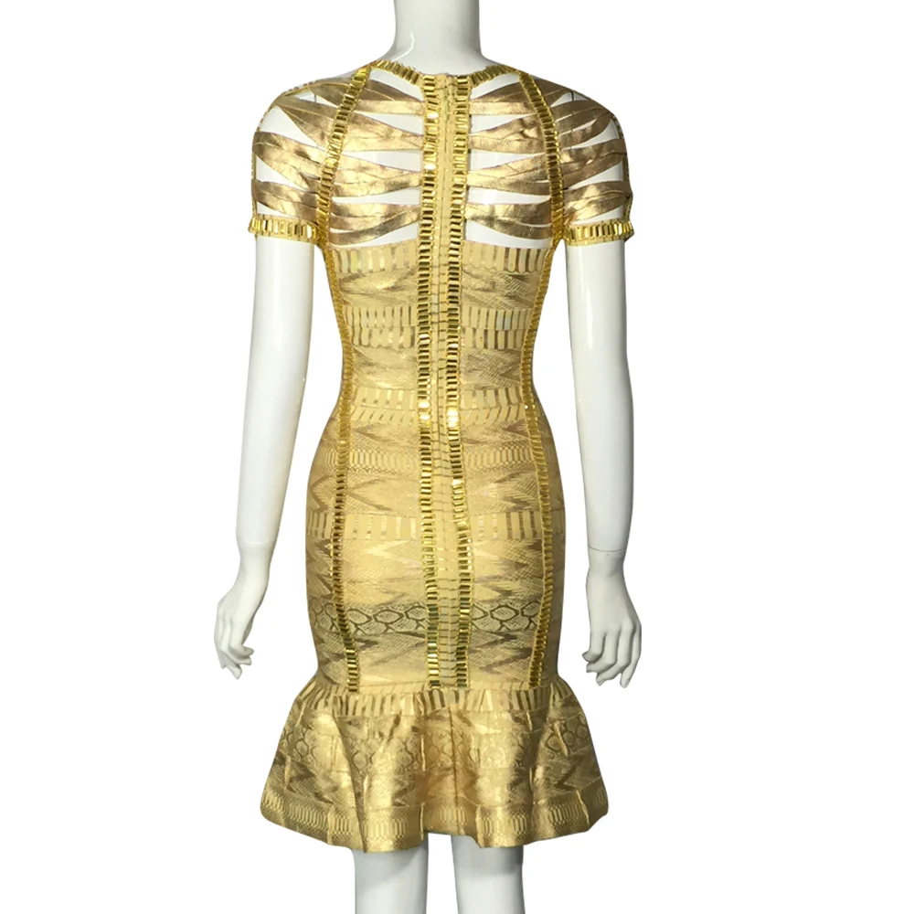 

Mesh Party Club Sexy Bandage Dresses For Women V-neck Ruffles Summer Short Sleeve Causal Mini Rayon Bandage Bodycon Dresses