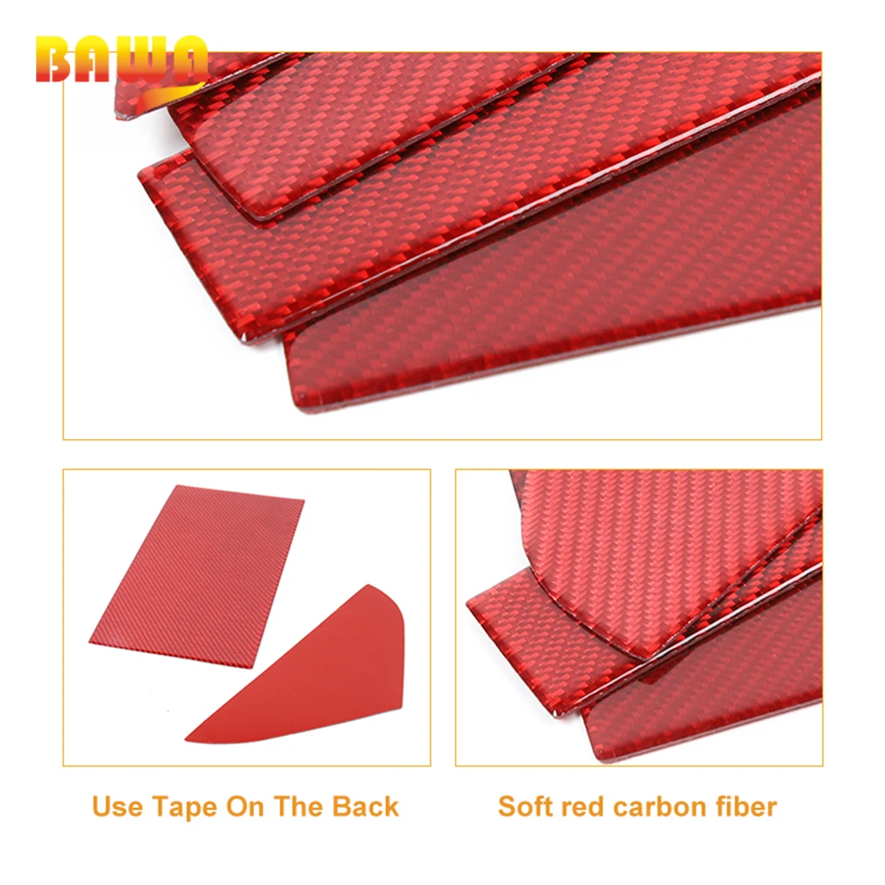 

BAWA Carbon Fiber Stickers Center Console Bottom Decoration Sticker Cover Accessories For Ford F150 Raptor 2009-2014