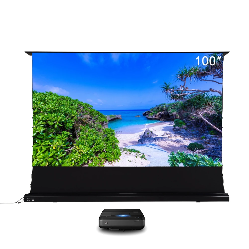 Напольный экран для лазерного проектора UST ALR 100 дюйма с электроприводом |